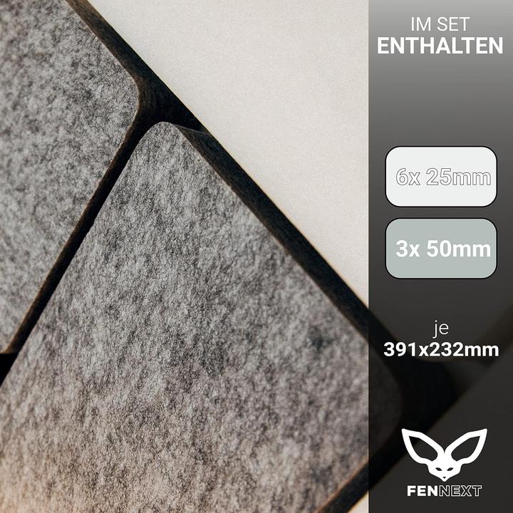 Actual product image Fennext 9 Stück 3D Schallabsorber-Paneele Vliesduo für Akustikdämmung (9 pcs.)