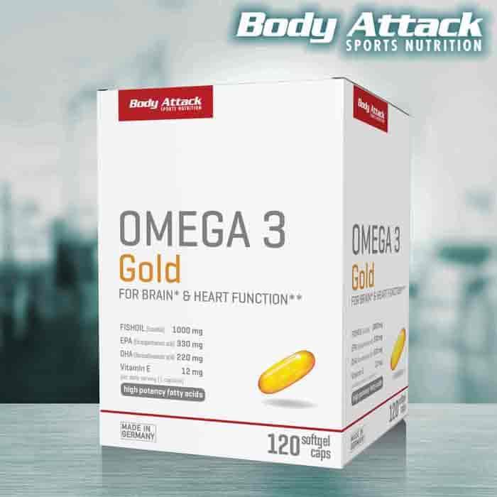 Produktbild Body Attack Omega 3 Gold (120 Stück, Kapseln, 160 g)