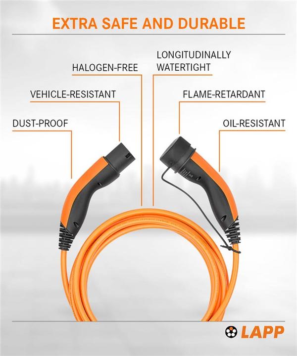 Productafbeelding Lapp Mobility EV-TYP2 (Type 2, 22 kW, 32 A, 10 m)