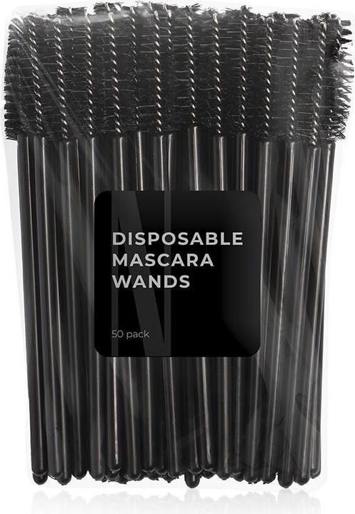 Image du produit NoName Brosses à mascara jetables 50 pièces - Brosses à cils et bobines à sourcils (Noir)