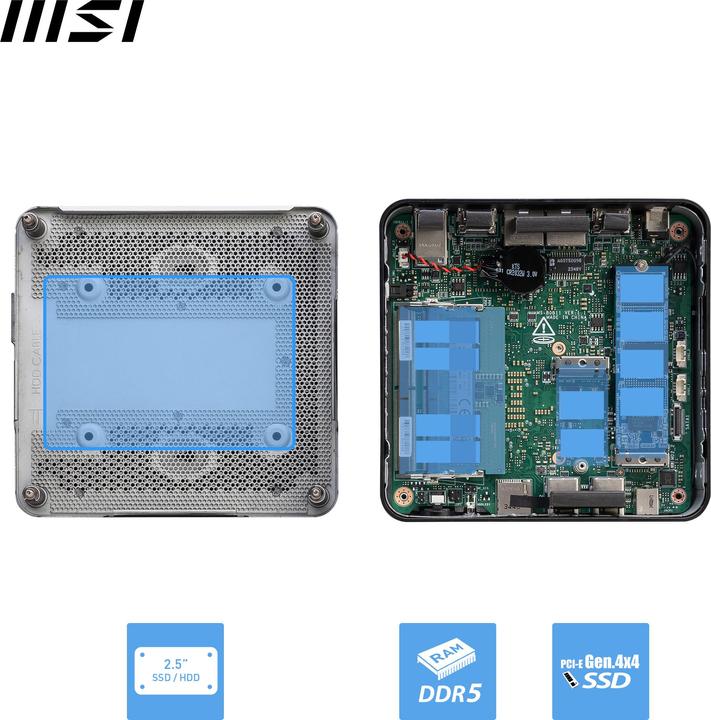 Produktbild MSI Cubi NUC 1MG (Intel Core 5 120U, 8 GB, 512 GB, Intel UHD Graphics)