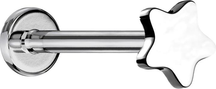 Immagine prodotto Star Piercing Micro Labret filetto interno stella d'argento (senza ottone)