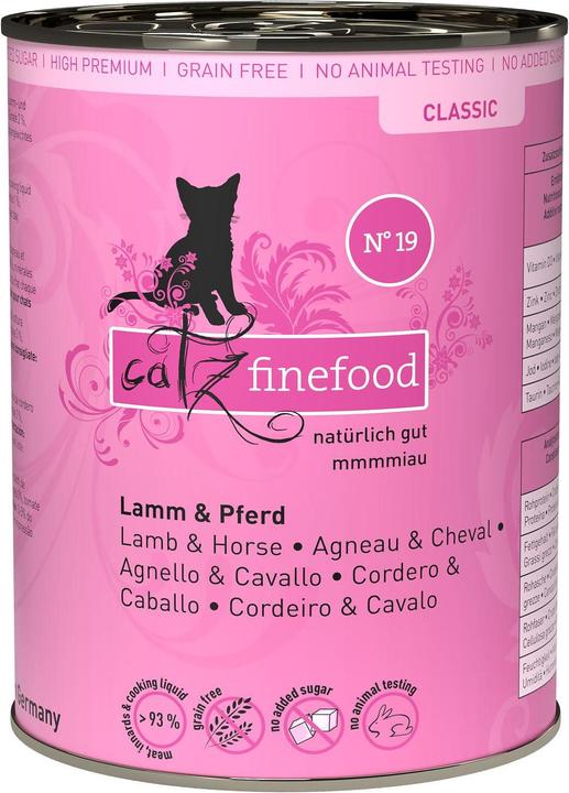 Actual product image Catz Finefood No.19 Lamb&Horse (Adult, 6 pcs., 2400 g)