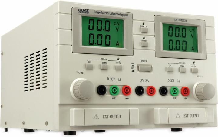 Produktbild QuatPower Netzgerät LN-3003XIII 2x 0...30V-, 0...3A, 5V-/3A, Ser/Par