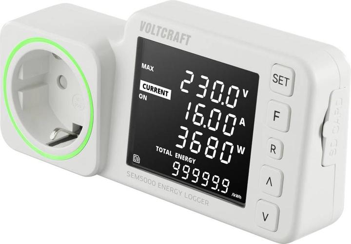 Voltcraft SEM5000 Compteur d'énergie Prévision des coûts Fonction d'alarme Tarif de l'électricité