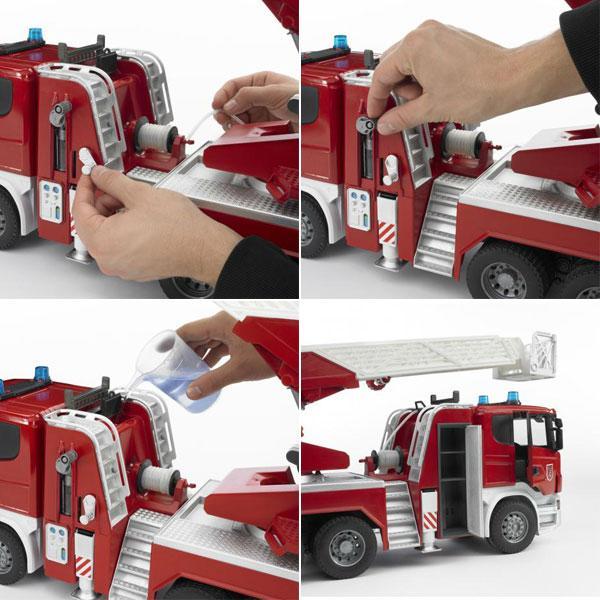 Produktbild Bruder Scania R-Serie Feuerwehr mit Leiter