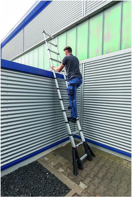 Productafbeelding Günzburger steps telescopische ladder Prime Line 13 treden 4,10 meter (Enkele ladder, 410 cm)