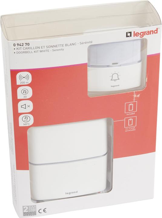 Produktbild Legrand Funkklingel-Set Premium, batteriebetrieben mit MP3-Funktion (Funk)