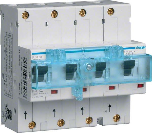 Hager HAG HTN690C SLS-Schalter 3P+N Cs 100A Hutschiene