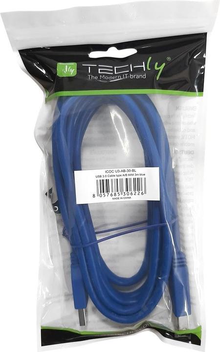 Produktbild Techly USB3.0 Kabel Stecker Typ A/Stecker Typ B (0.50 m, USB 3.0)