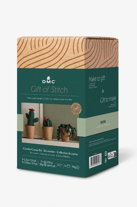 Actual product image DMC Gift of Stitch Crochet Set Amigurumi Cactus