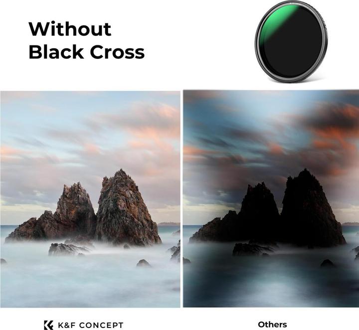 Produktbild K&F Concept Concept Variabel ND Filter ND8-128 Nano X Magnetic 52mm (52 mm, ND- / Graufilter, 128 mm)