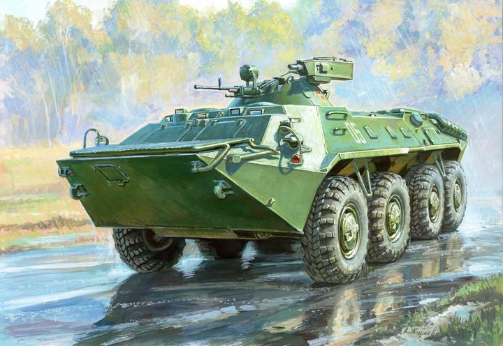 Actual product image Zvezda BTR-70 w/MA-7 turret (RR)