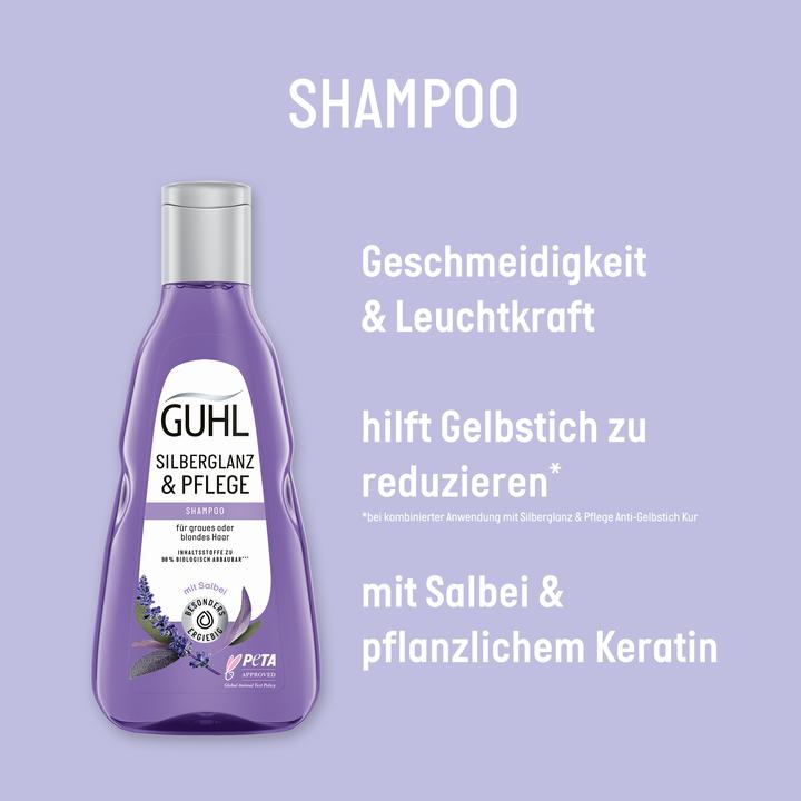Actual product image Guhl Silberglanz & Pflege Shampoo (250 ml, Liquid shampoo)