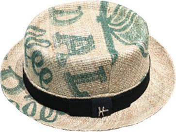 Bekos Upcycling - Pork Pie Hut "Cafe Royal" aus Kaffeesack - 60, 02 (60)