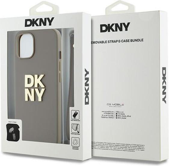 Produktbild DKNY DKHCP15SPBSWSE iPhone 15 / 14 / 13 6.1" beżowy/beige hardcase Wrist Strap Stock Logo (Apple iPhone 14, Apple iPhone 15, Apple iPhone 13)
