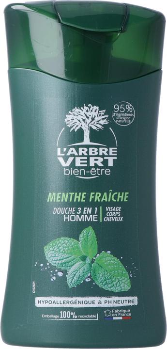 Produktbild L'arbre vert Öko Duschcreme & Shampoo Mann Frische Minze (250 ml)