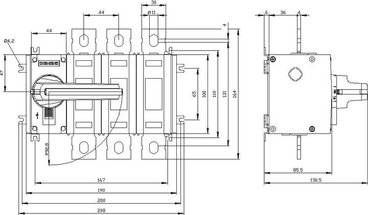 Produktbild Siemens Indus.Sector Lasttrennschalter 3KD4232-0PE10-0