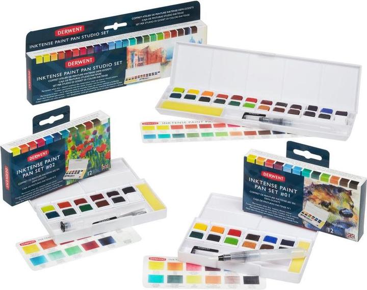 Image du produit Derwent Inktense Paint 24 Pan Palette (603054) (Blanc)