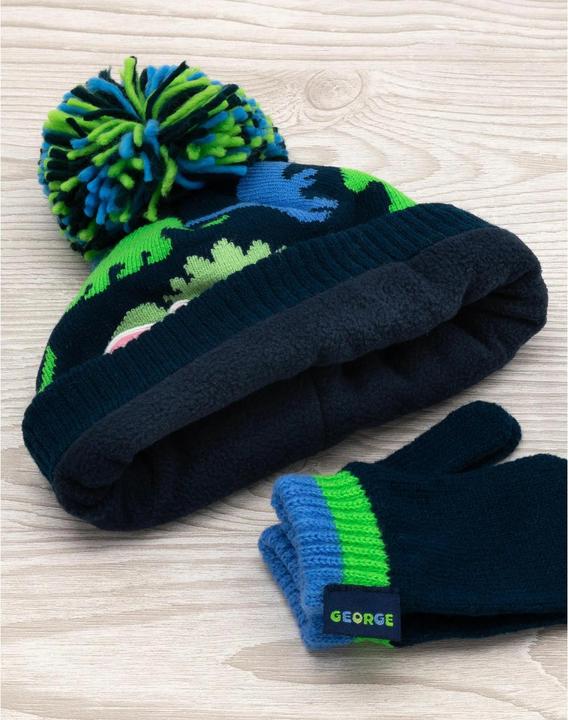 Actual product image Peppa Pig Childrens/Kids George Pig Hat And Gloves Set (One size)