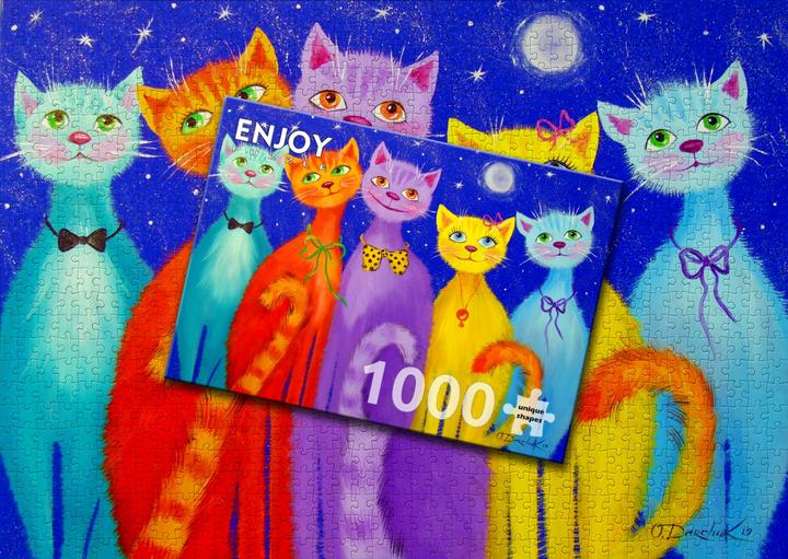 Produktbild Enjoy Puzzle ENJOY-1738 - Lächelnde Katzen, Puzzle, 1000 Teile (1000 Teile)