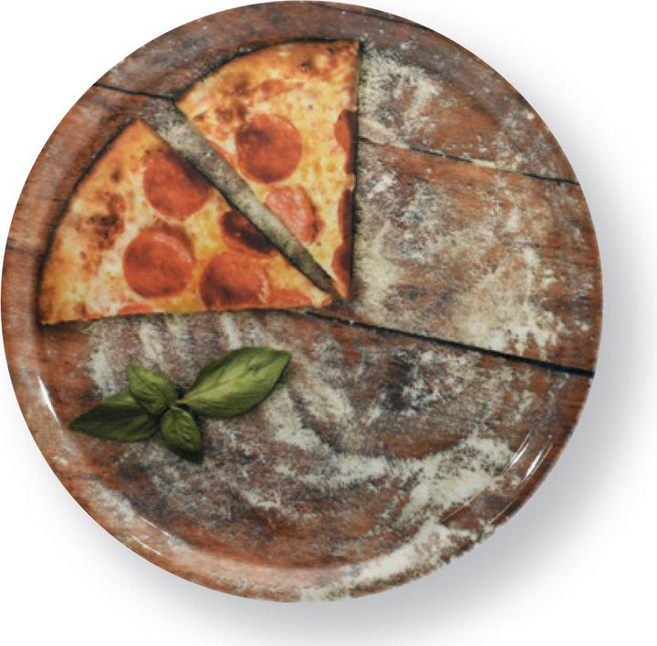 Saturnia Porzellan Pizzateller, 33 cm, Motiv SLICE (1 x, 33 cm)