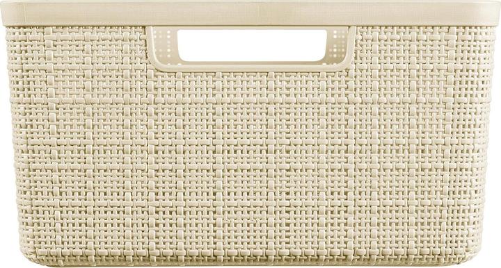 Immagine prodotto Curver Cestino in iuta 100% plastica riciclata rettangolare, bianco rosso, M: 12 l (12 l)