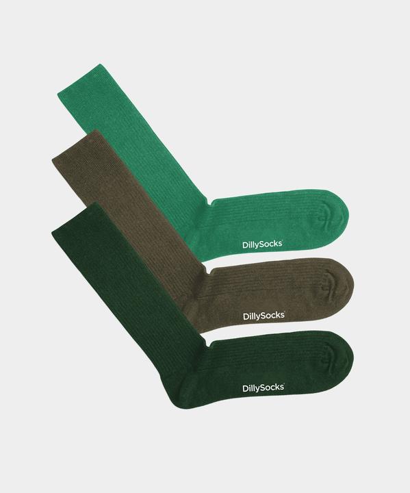 DillySocks Ribbed Greenery (3er Pack) (3er Pack, 36 - 40)