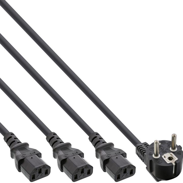 Produktbild InLine Netz-Y-Kabel (5 m, CEE 7/7)