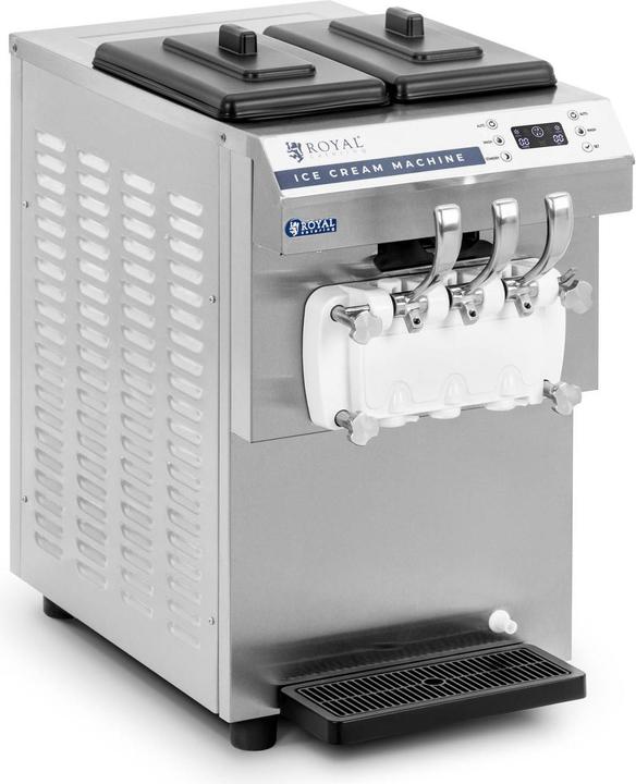 Produktbild Royal Catering Softeismaschine 16 l/h 1350 W LED Edelstahl Frozen Joghurt Maschine Gastro