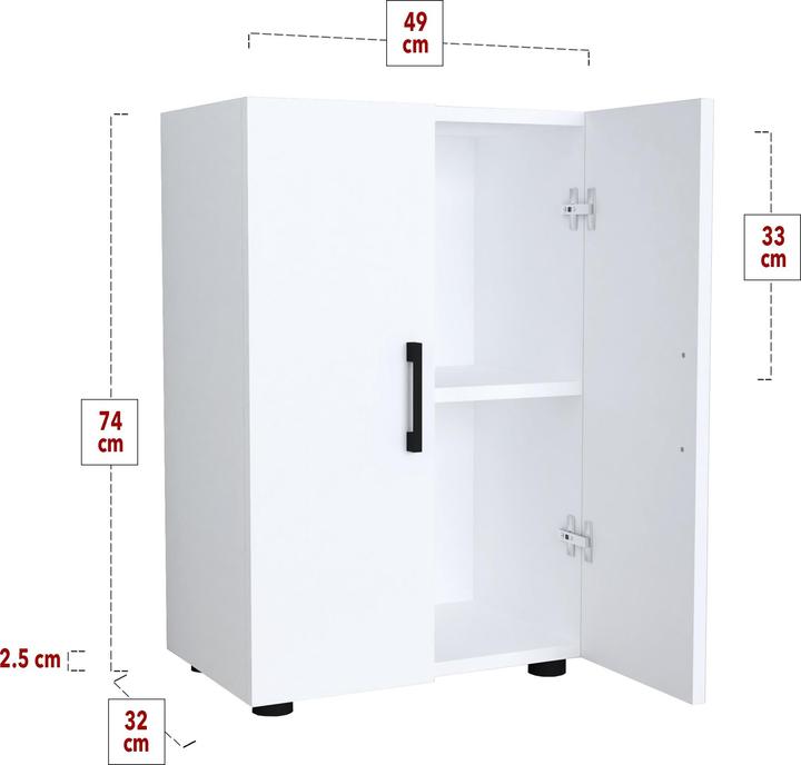 Actual product image En.Casa Åsnes (74 x 49 x 32 cm)