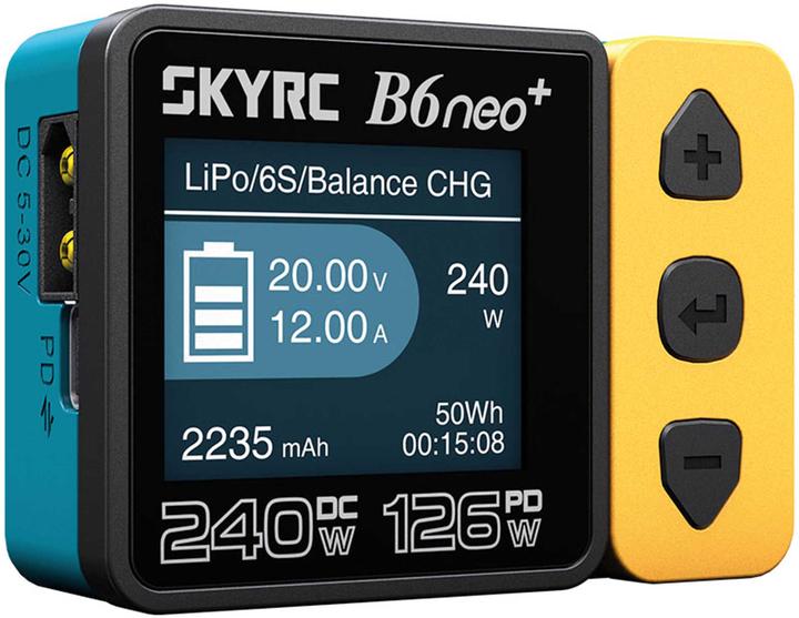 Image du produit SkyRC B6neo+ Ladegerät gelb/blau LiPo 1-6s 10A 200W