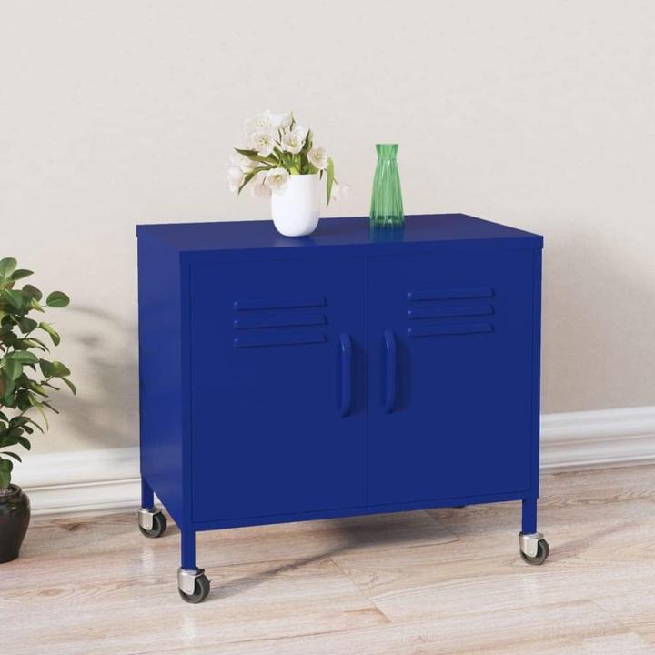 Produktbild VidaXL Stahl-Aufbewahrungsschrank mit Rollen (60x35x56 cm) (60 x 35 x 56 cm)