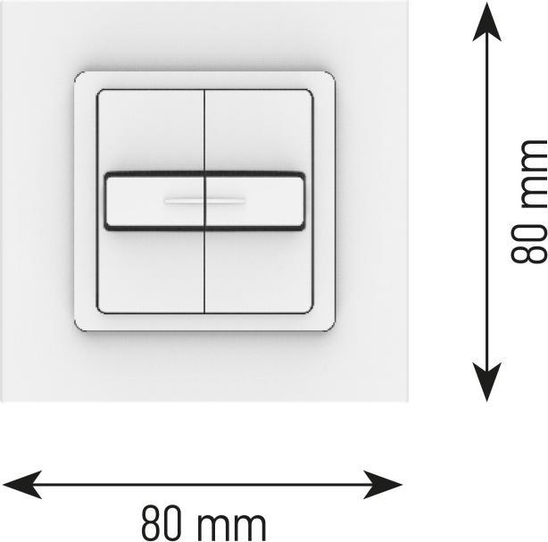 Actual product image somfy Double push-button