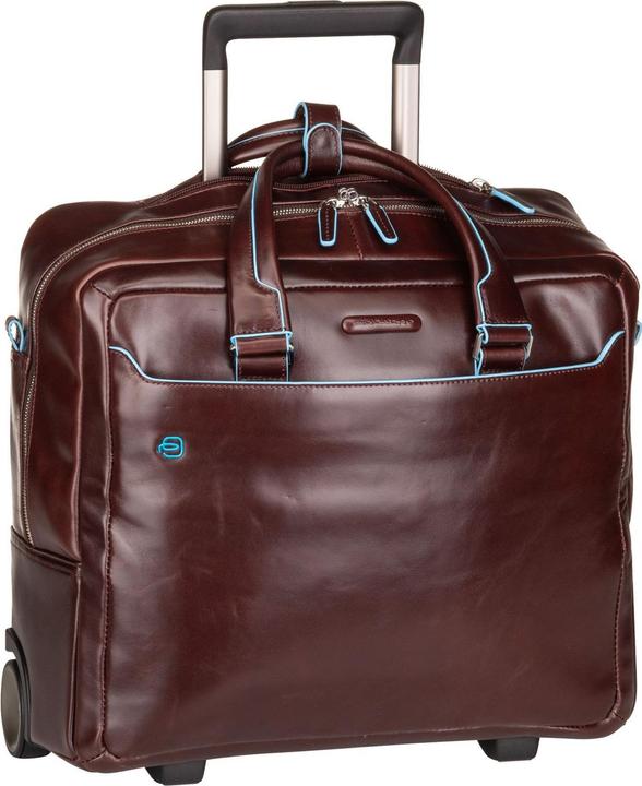 Actual product image Piquadro Pilot case Blue Square Wheeled Briefcase 4729 (20 l)
