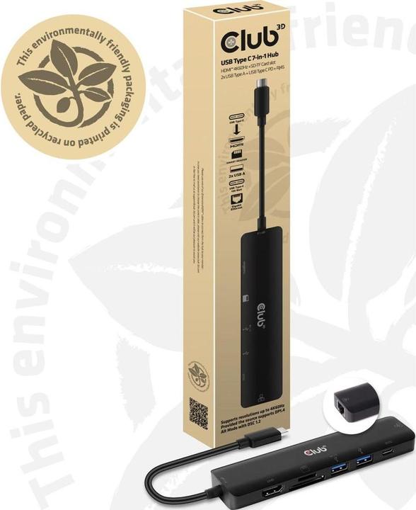 Produktbild Club 3D CSV-1592 (USB-C, 7 Ports)