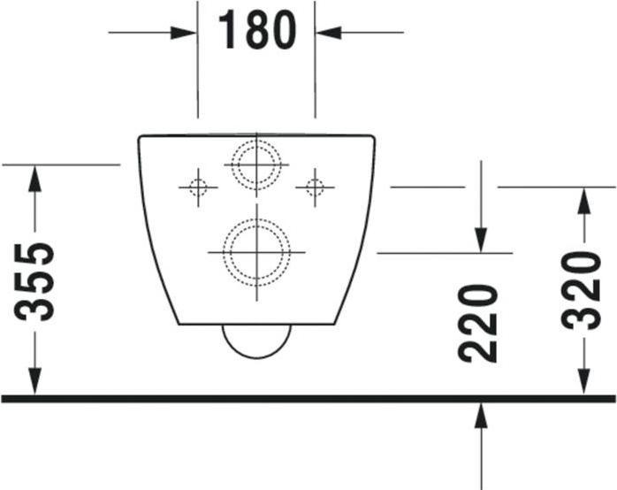 Produktbild Duravit Wand-WC HAPPY D.2 RIMLESS tief, 365x620mm weiss