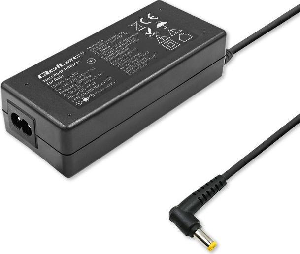 Produktbild Qoltec Netzteil für Acer 40W | 19v | 2.1a | 5,5*1,7| + Stromkabel (40 W)