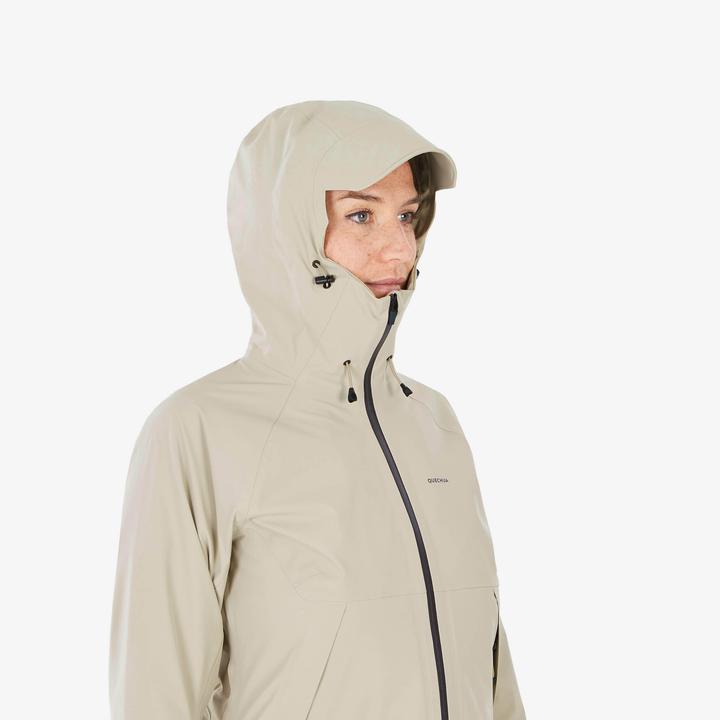 Immagine prodotto Quechua Giacca da trekking da donna impermeabile per escursioni in montagna - MH500 beige (L)