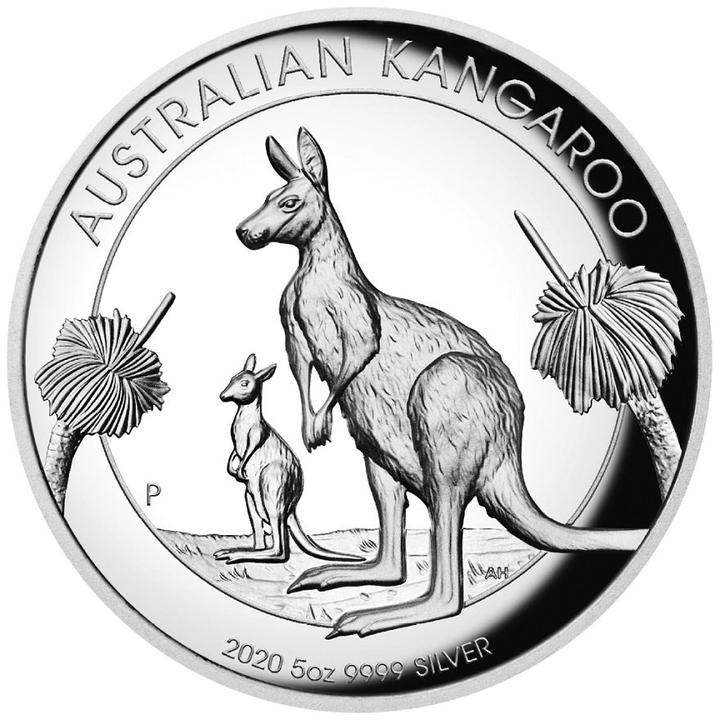 Actual product image The Perth Mint Silber 5 oz Känguru PP High Relief - 2020 (1.00, 2020)