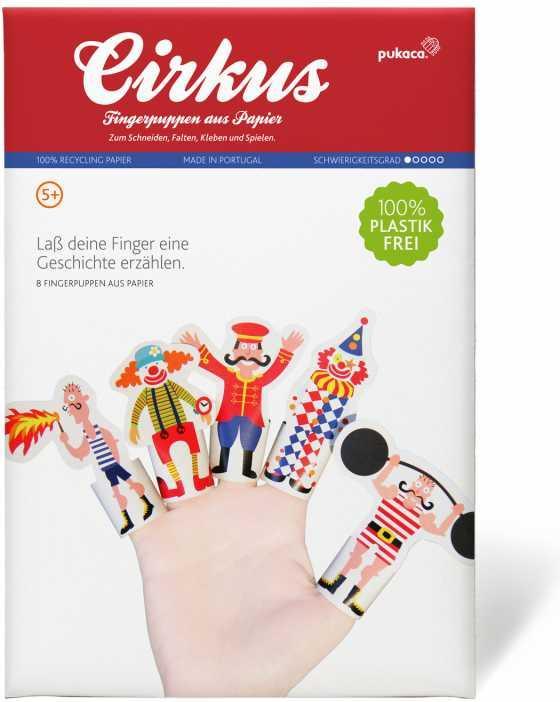 Image du produit Pukaca Set de marionnettes à doigt en papier. 8 Cirque (8 x)