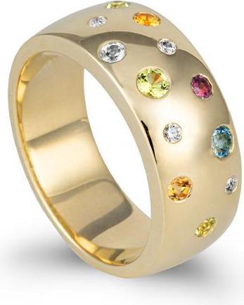 Breuning RING - Brill. 0,06 Ct. H/si (57, 750/18 K Gold)