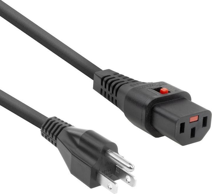 Iec Lock 230V connection cable USA male - C13 lockable 2.00 m (2 m)