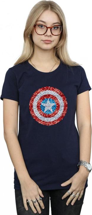 Captain America Pixelated Shield TShirt (M)