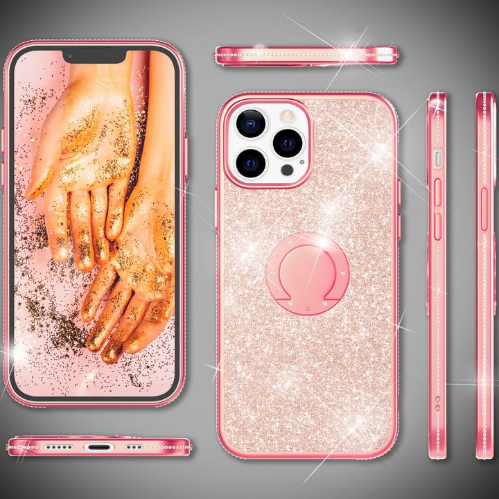 Produktbild Nalia Ring Glitzer Silikon Hülle (Apple iPhone 13 Pro)