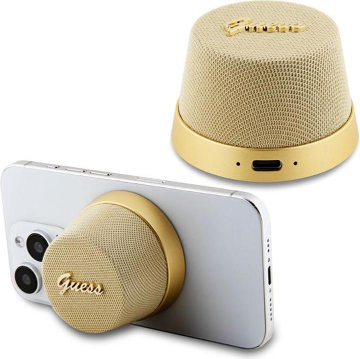 Productafbeelding Guess głośnik Bluetooth GUWSC3ALSMD Luidsprekerstandaard złoty/goud Magnetisch Script Metaal (12 h)