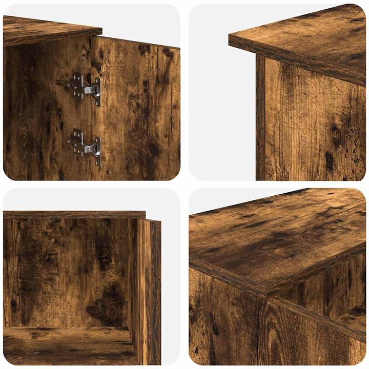 Actual product image VidaXL Reception counter smoked oak 155x50x103.5 cm wood-based reception counter