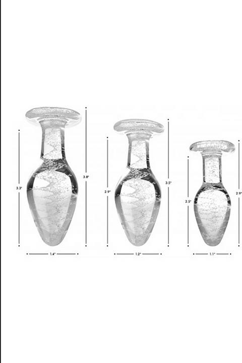 Actual product image XR Brands GlowInTheDark GlasAnalplug Klein