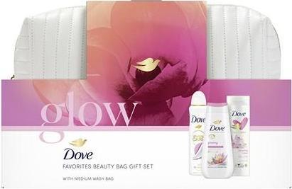 Image du produit Dove Coffret de soins corporels avec sac cosmétique Glow (Set soin du corps)