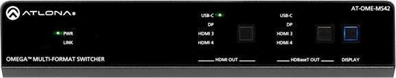 Atlona Multi-switcher 4x2 HDMI/USB-C/DP/USB 2.0 HDBT TX
